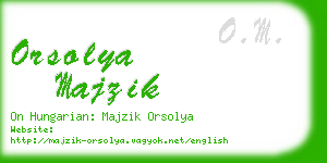 orsolya majzik business card